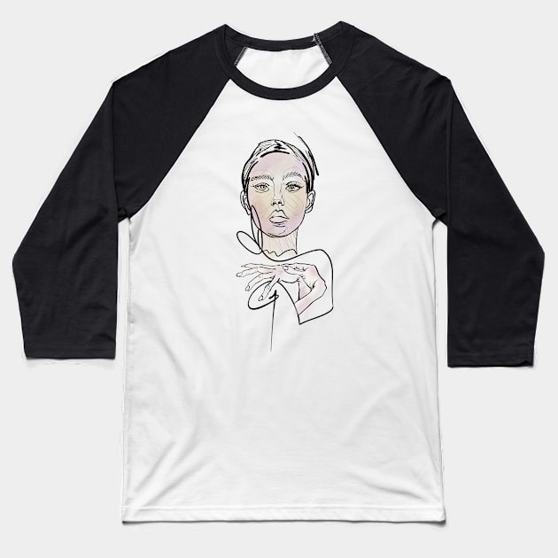 Self Portrait Baseball T-Shirt by poeticart